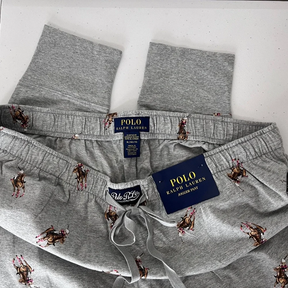Polo Ralph Lauren Men’s Knit Allover Logo Jogger Pajama Pants size XL
